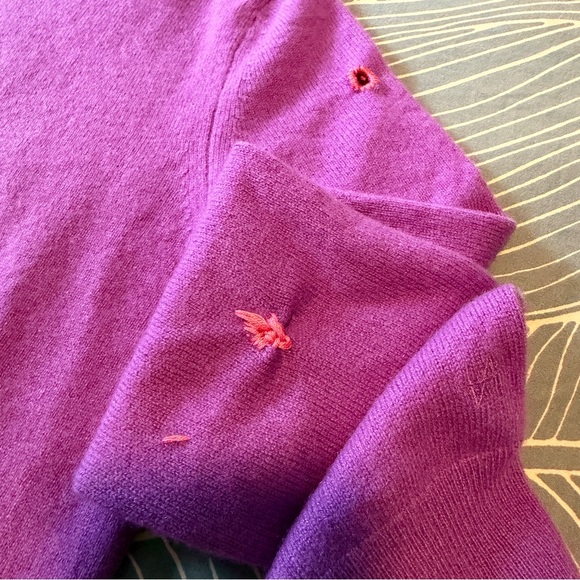 Purple Cashmere Sweater - Picture 3 of 8
